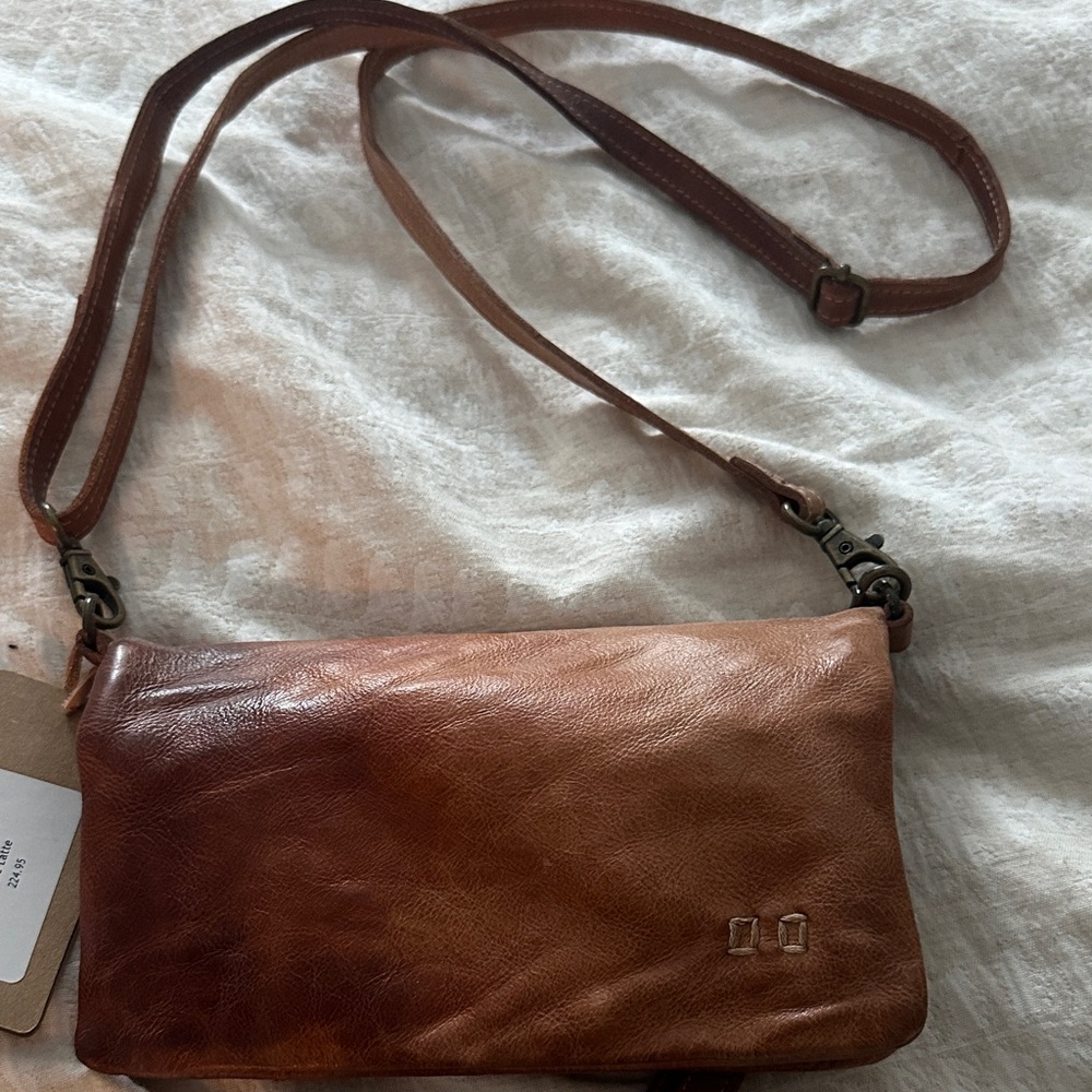 BED|STU cadence cafe latte crossbody Leather Bag